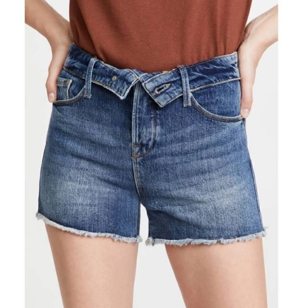 NWT Good American The Cut Off Fold Over Waist sz 16